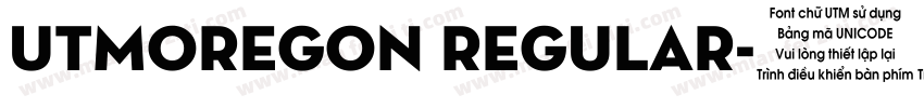 UTMOregon Regular字体转换